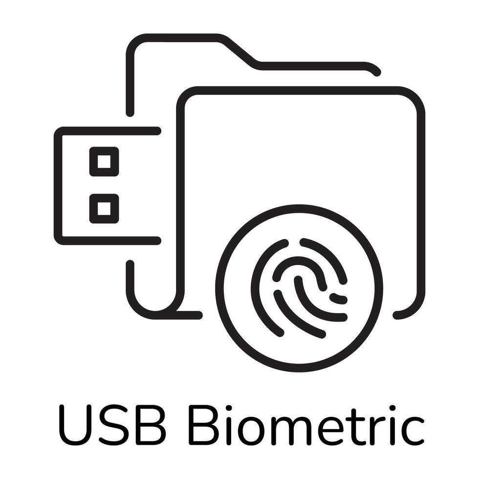 Trendy USB Biometric vector