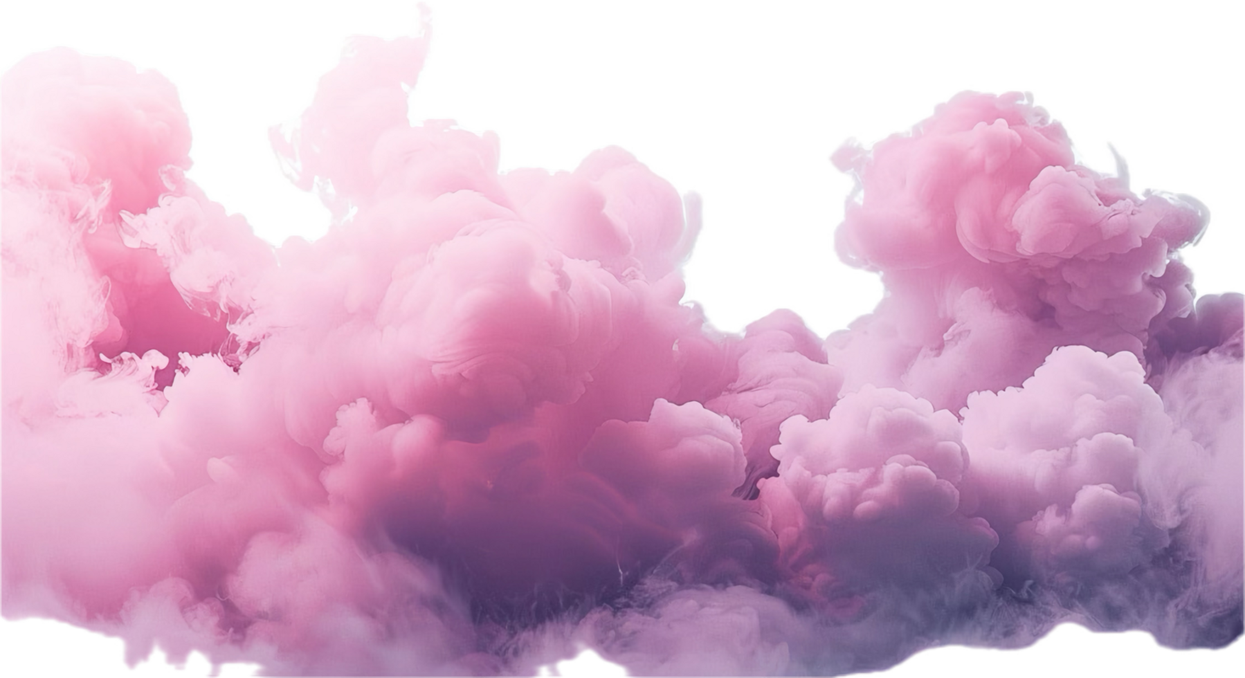 Pink Fluffy Clouds Against. png