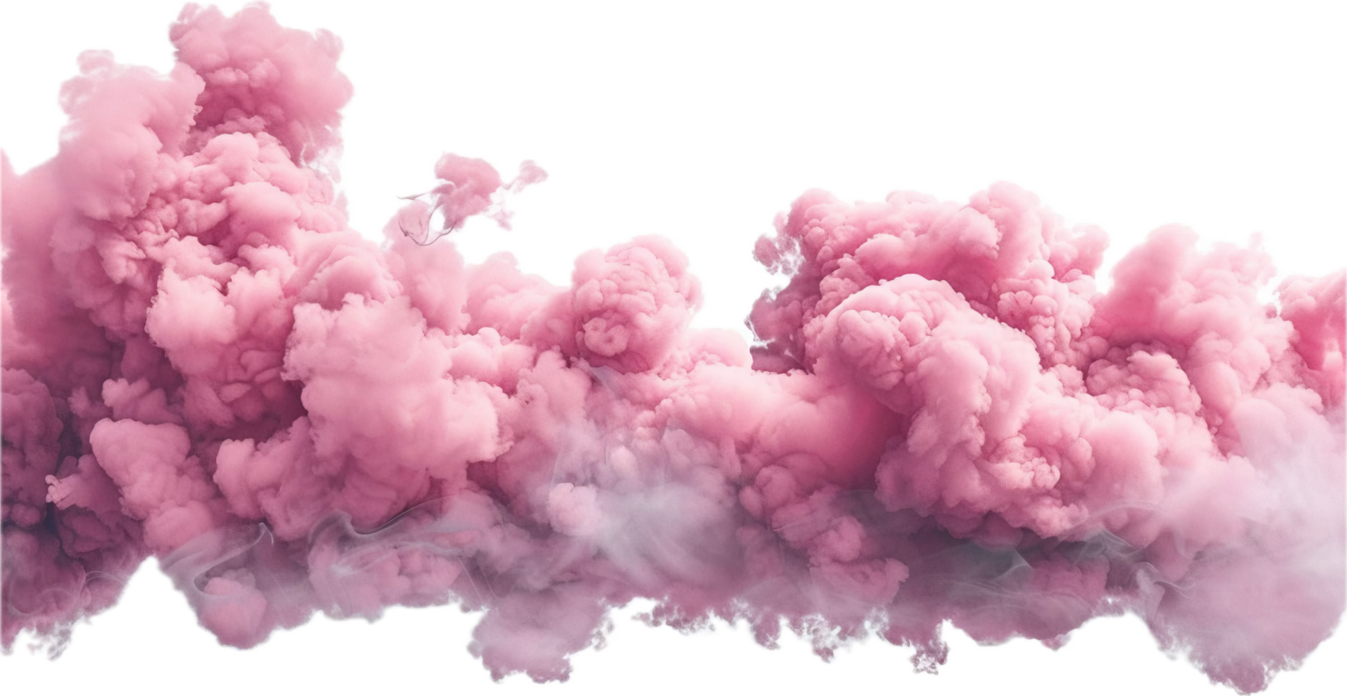Pink Fluffy Clouds Against. png