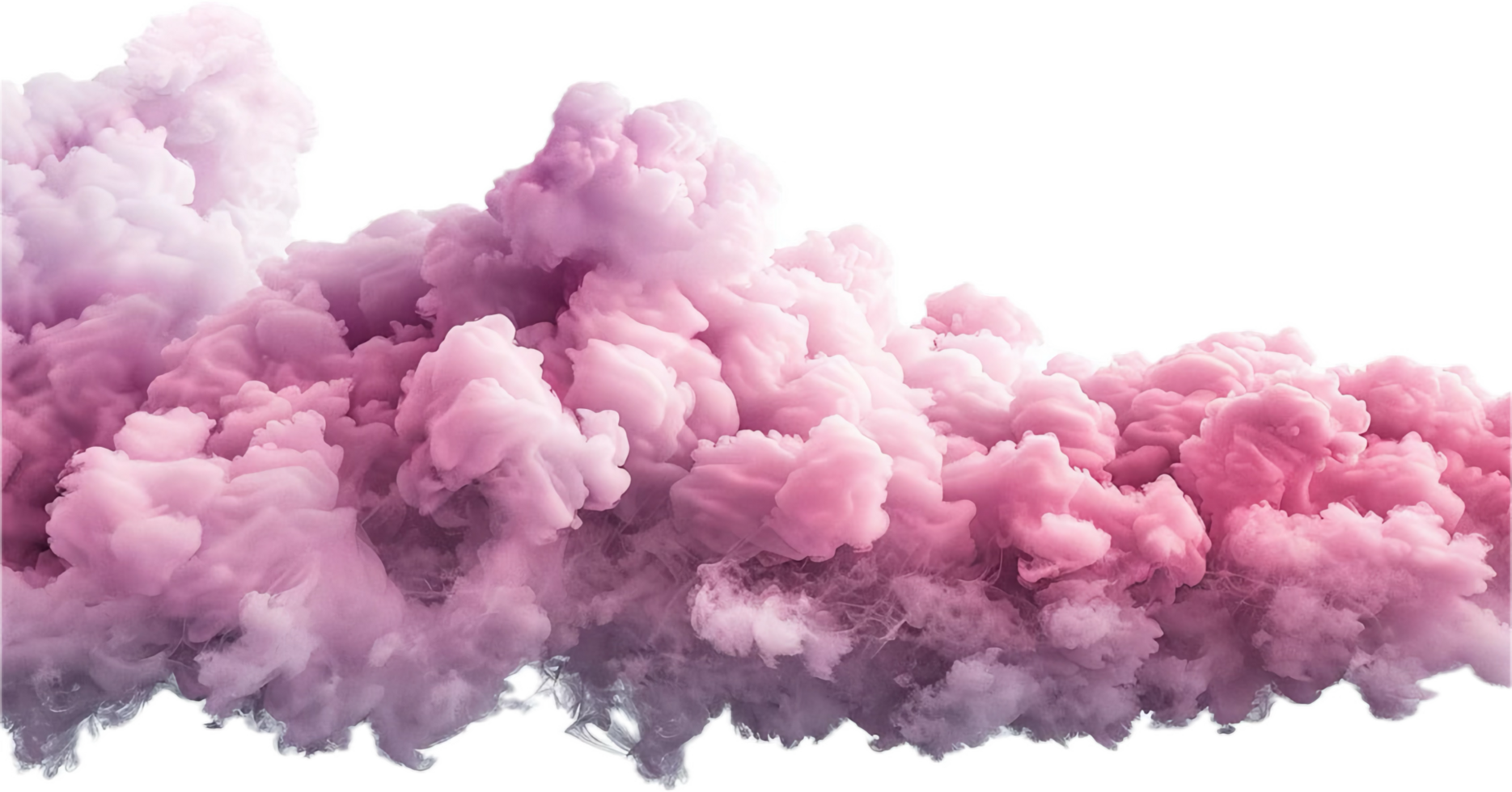 Pink Fluffy Clouds Against. png
