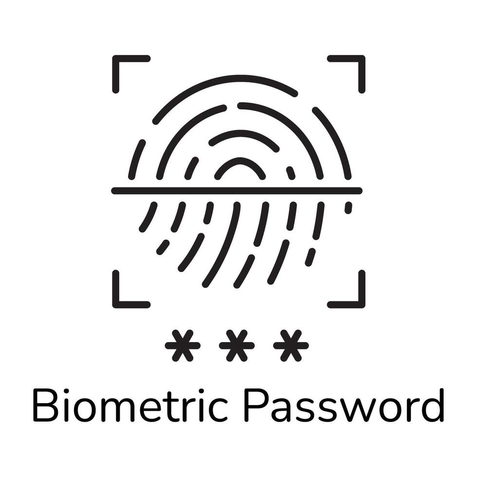 Trendy Biometric Password vector