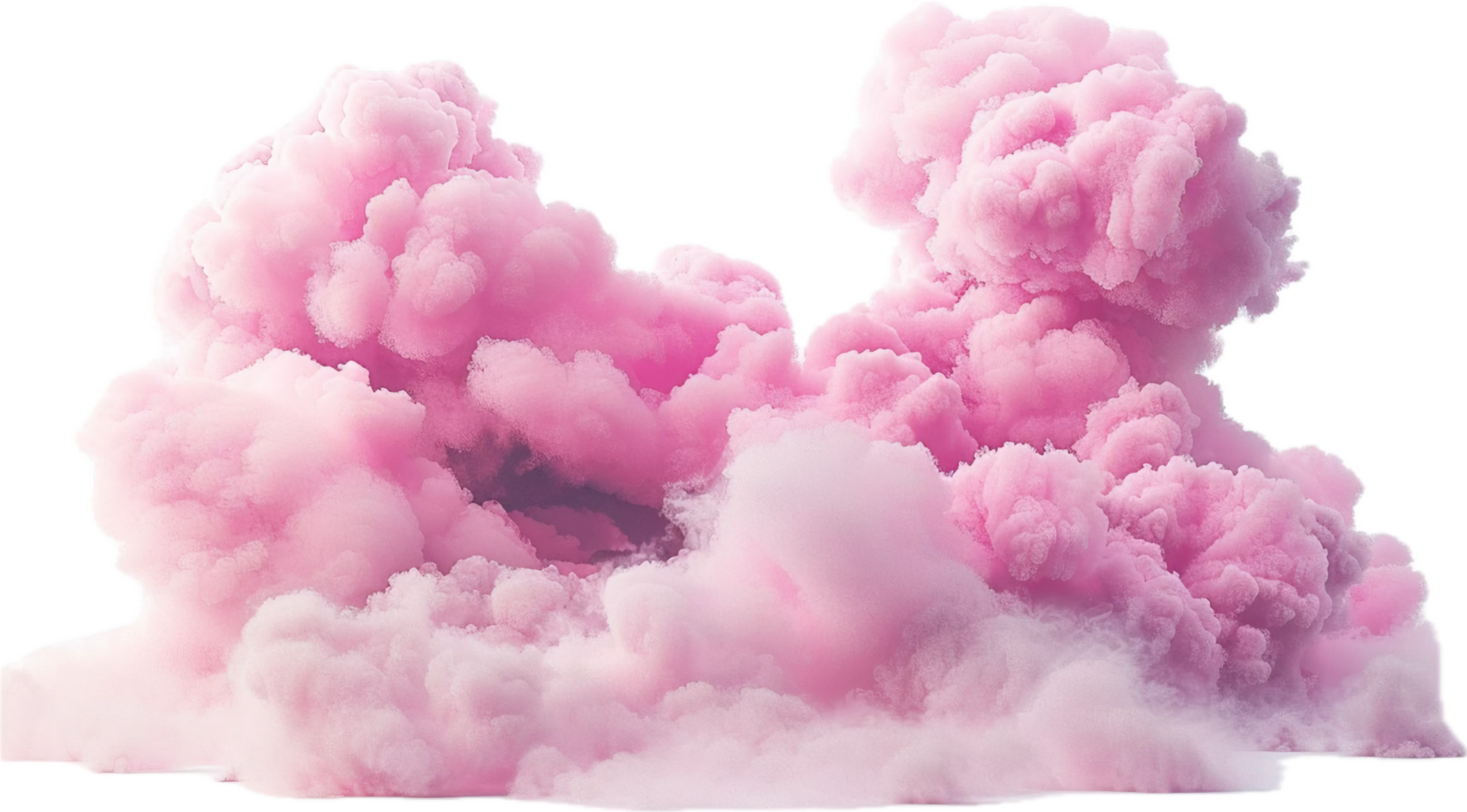 Pink Fluffy Clouds Against. png