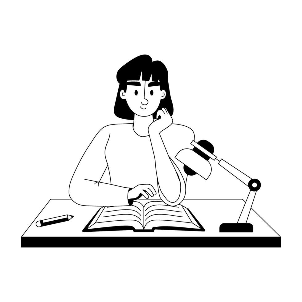 Trendy Studying Concepts vector