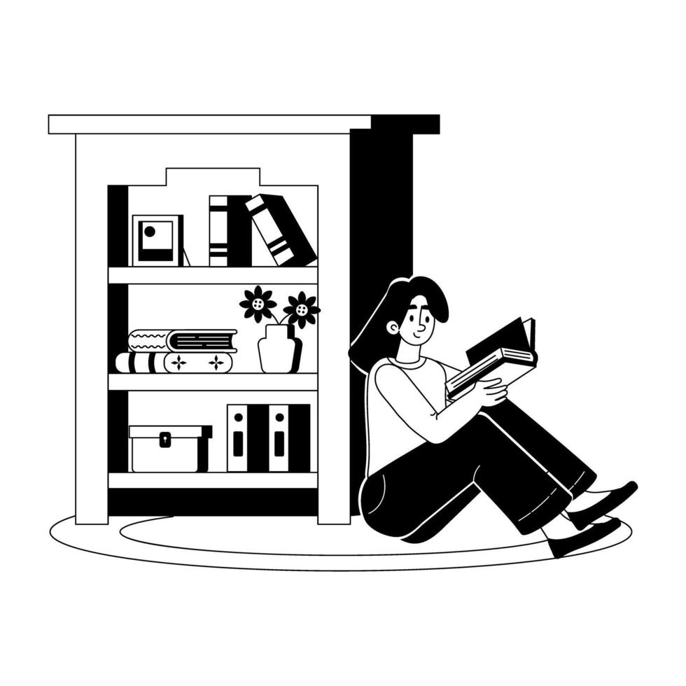 Trendy Book Study vector