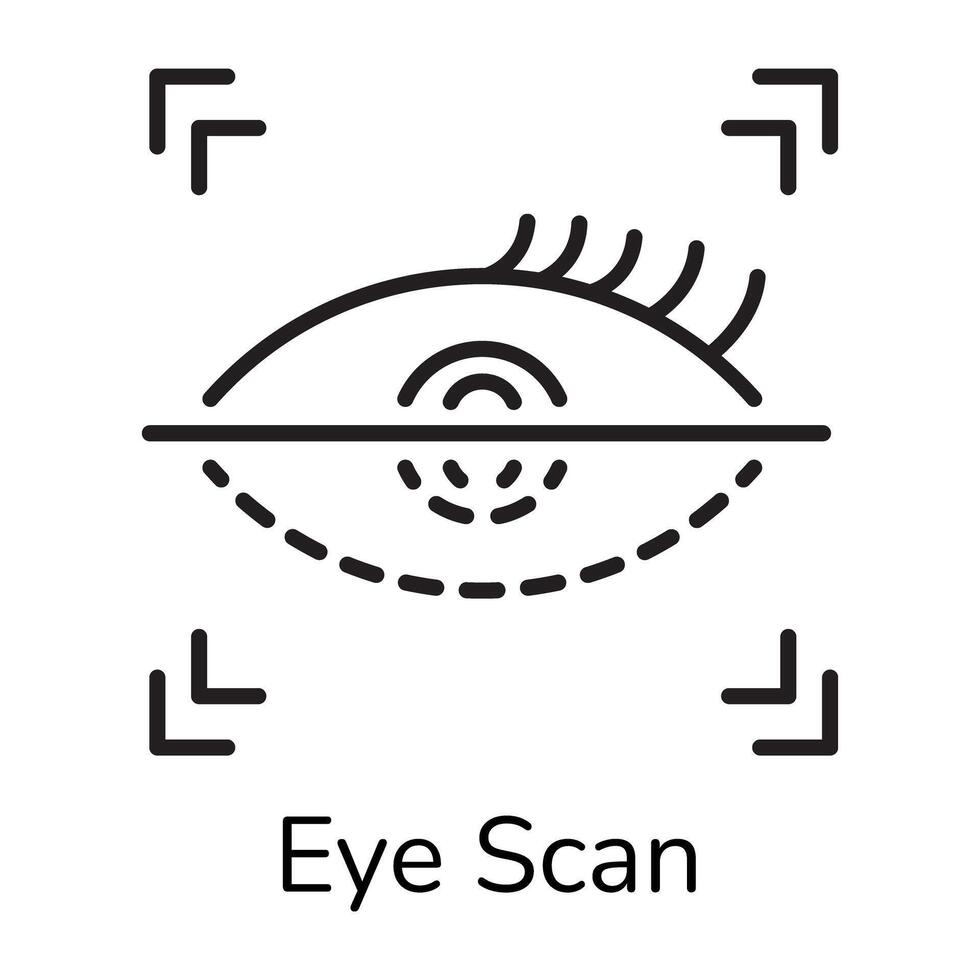 Trendy Eye Scan vector