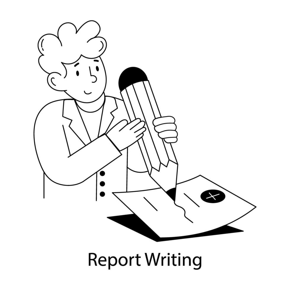 Trendy Report Writing vector