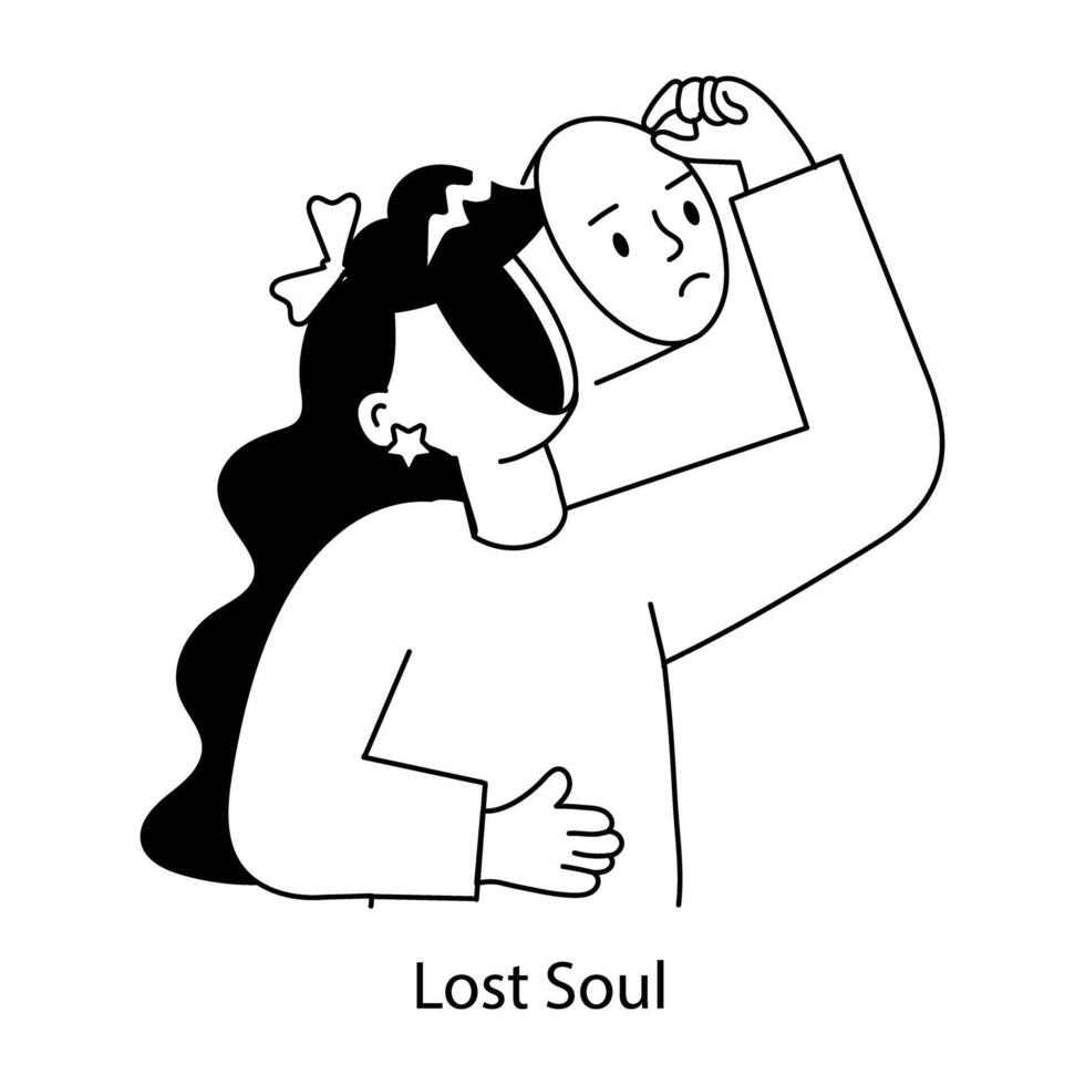 Trendy Lost Soul vector