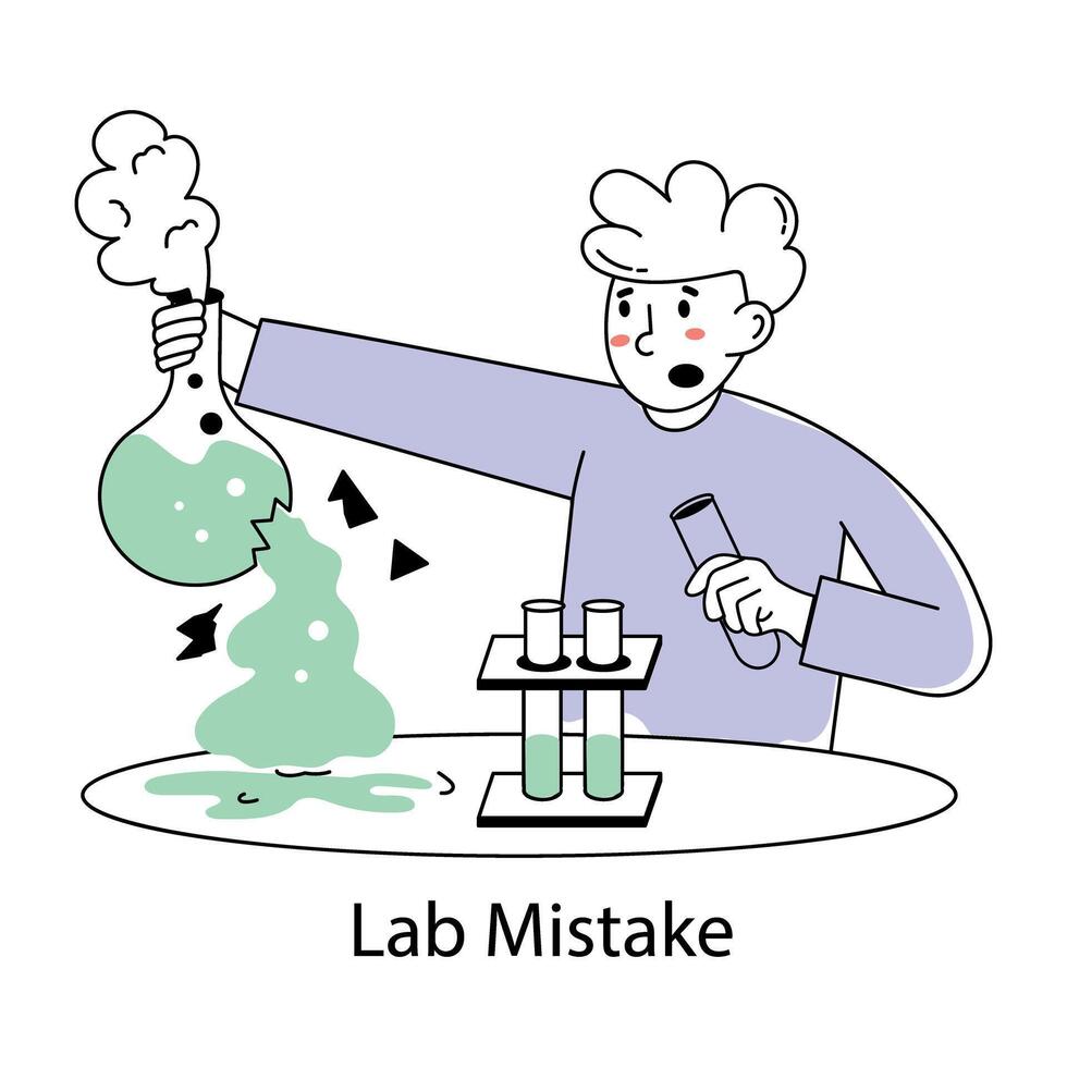 Trendy Lab Mistake vector