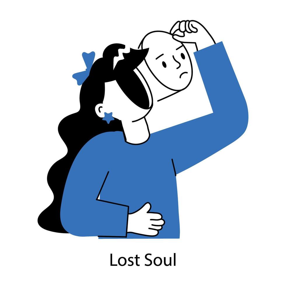 Trendy Lost Soul vector