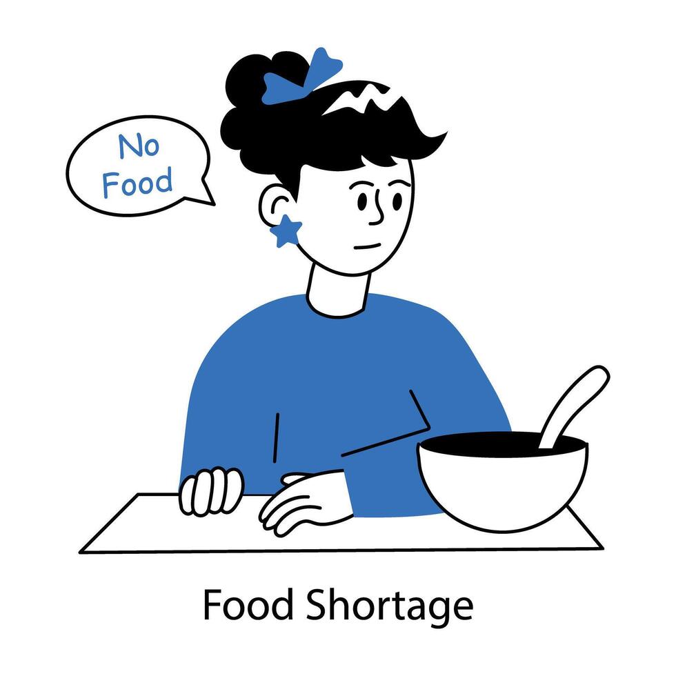 Trendy Food Shortage vector