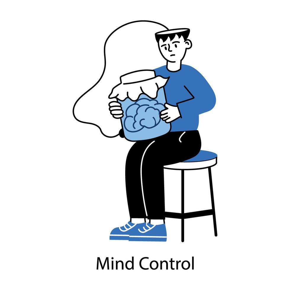 Trendy Mind Control vector