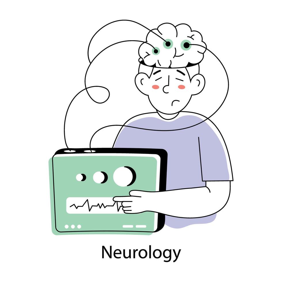 Trendy Neurology Concepts vector