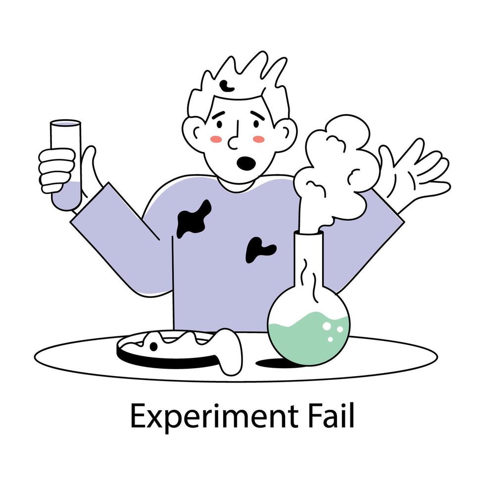 Trendy Experiment Fail vector