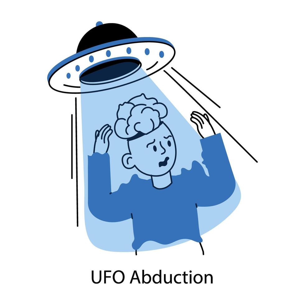 Trendy UFO Abduction vector