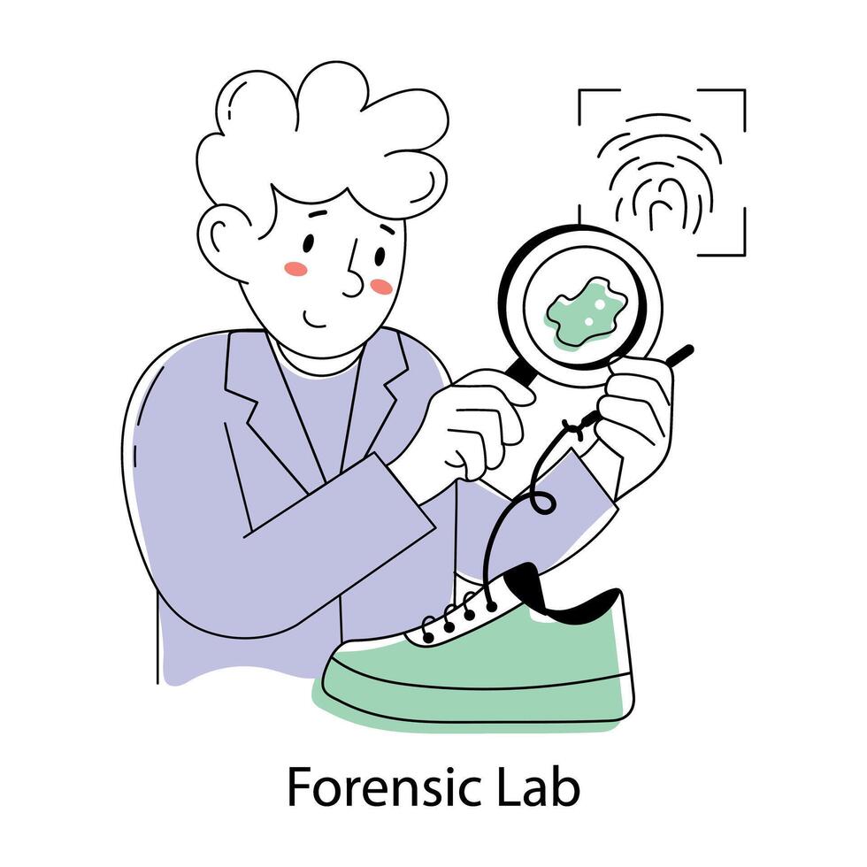 Trendy Forensic lab vector