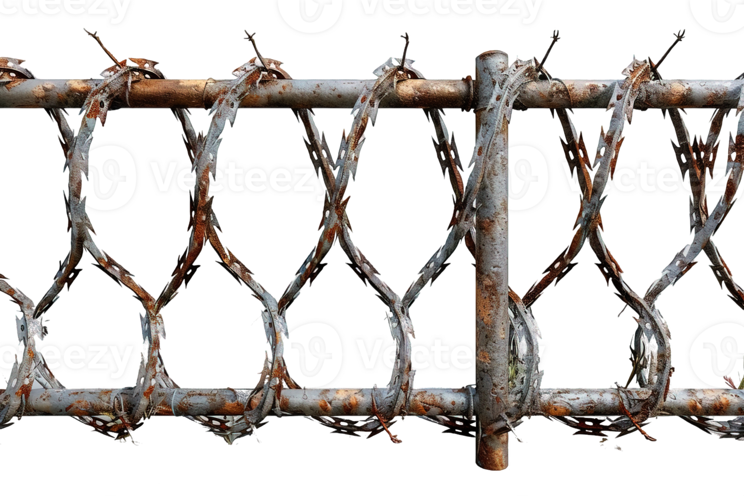 wire fence isolated on transparent background ,guardrail , png