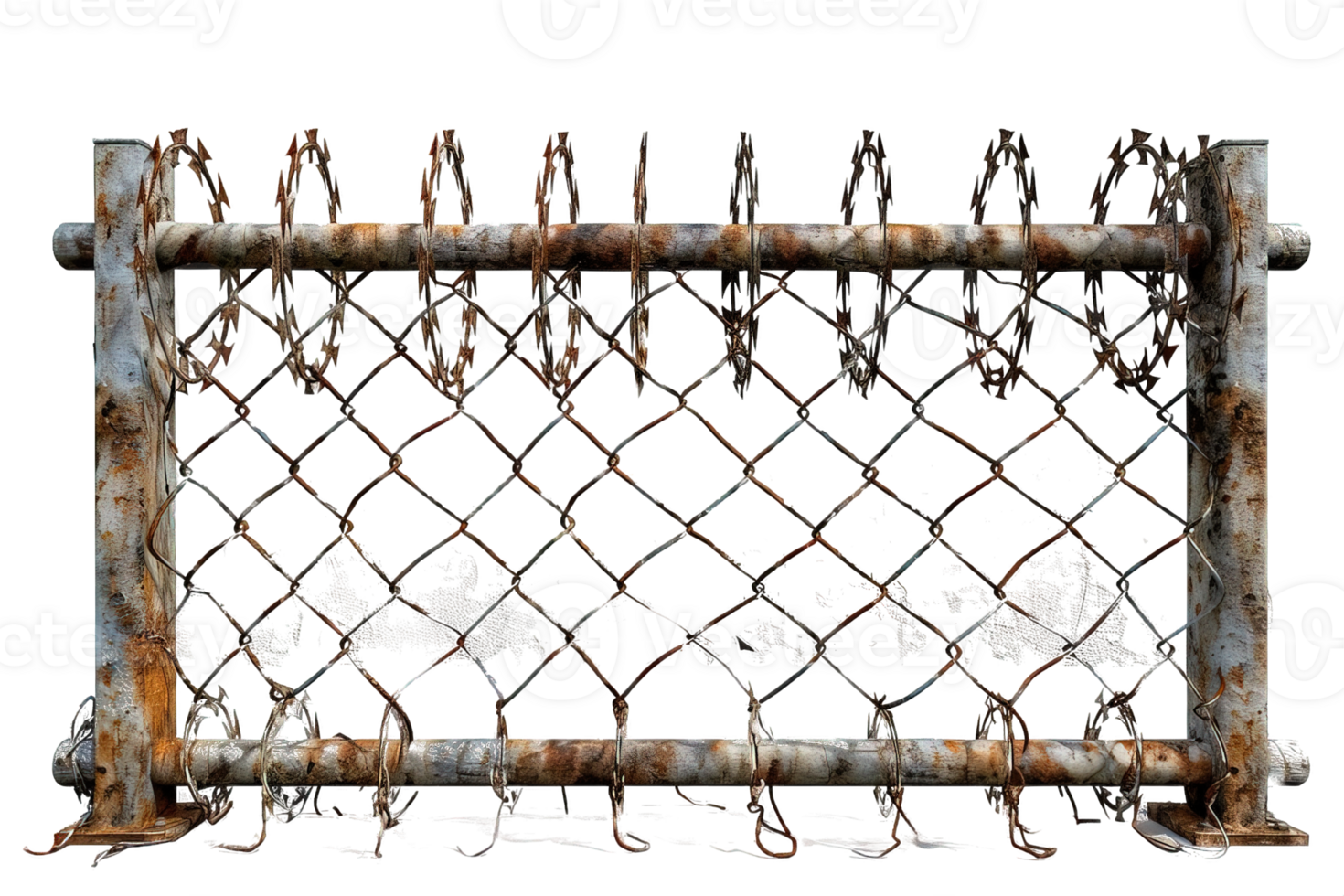wire fence isolated on transparent background ,guardrail , png