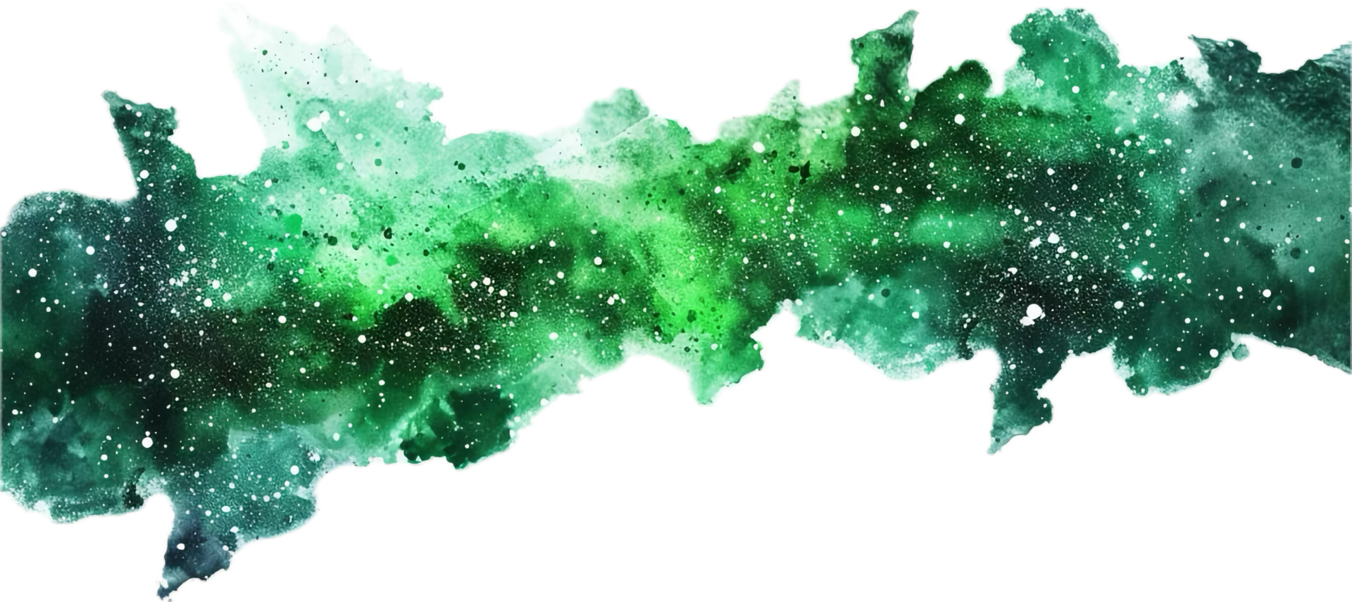 Abstract Green Nebula in Space. png