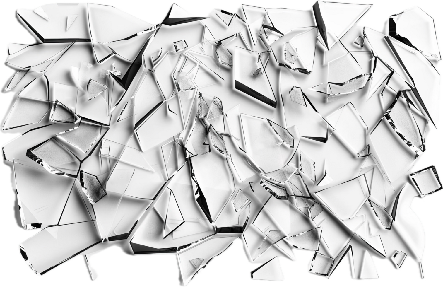 Pile of Broken Glass Shards. png