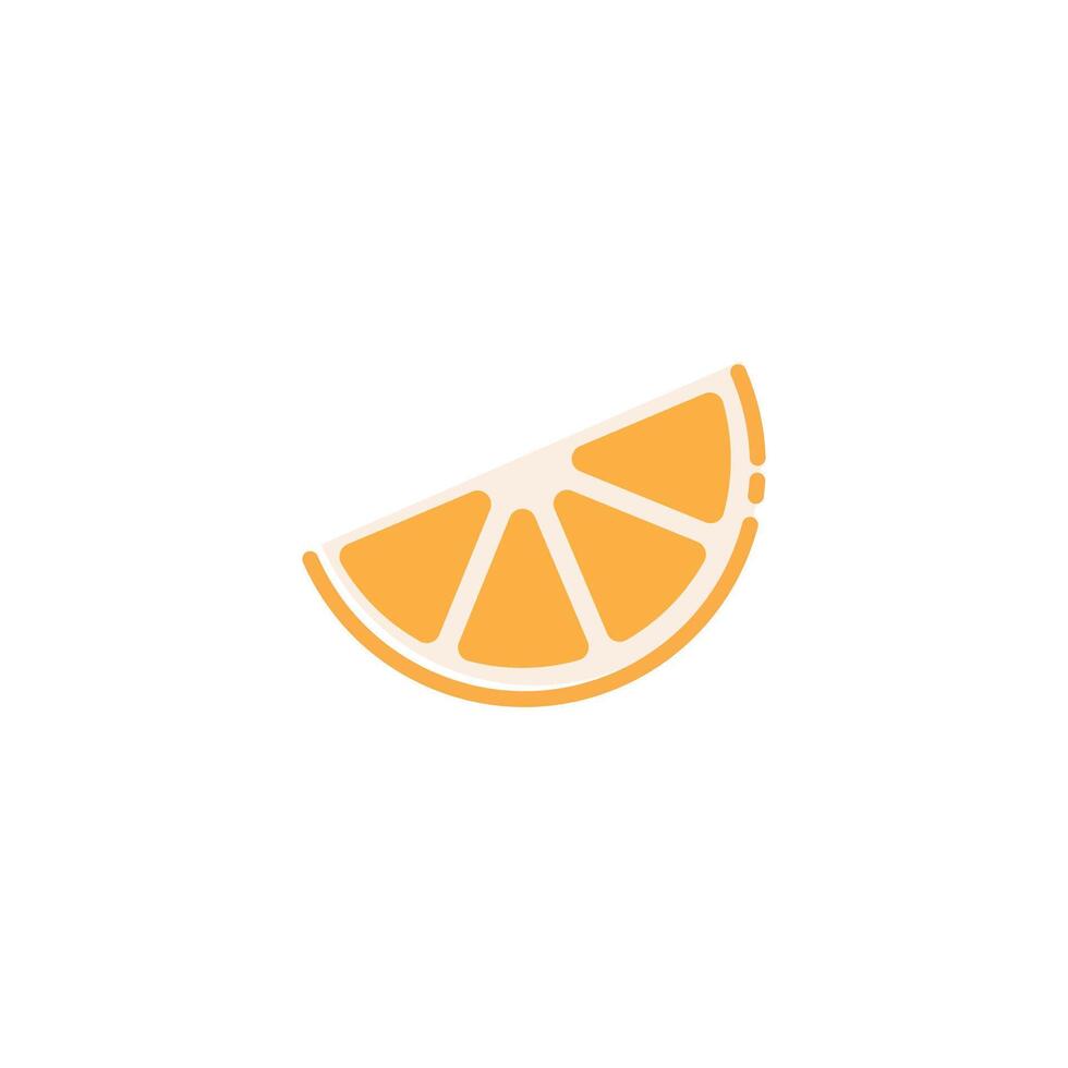 logo design line of fresh orange slices. vector