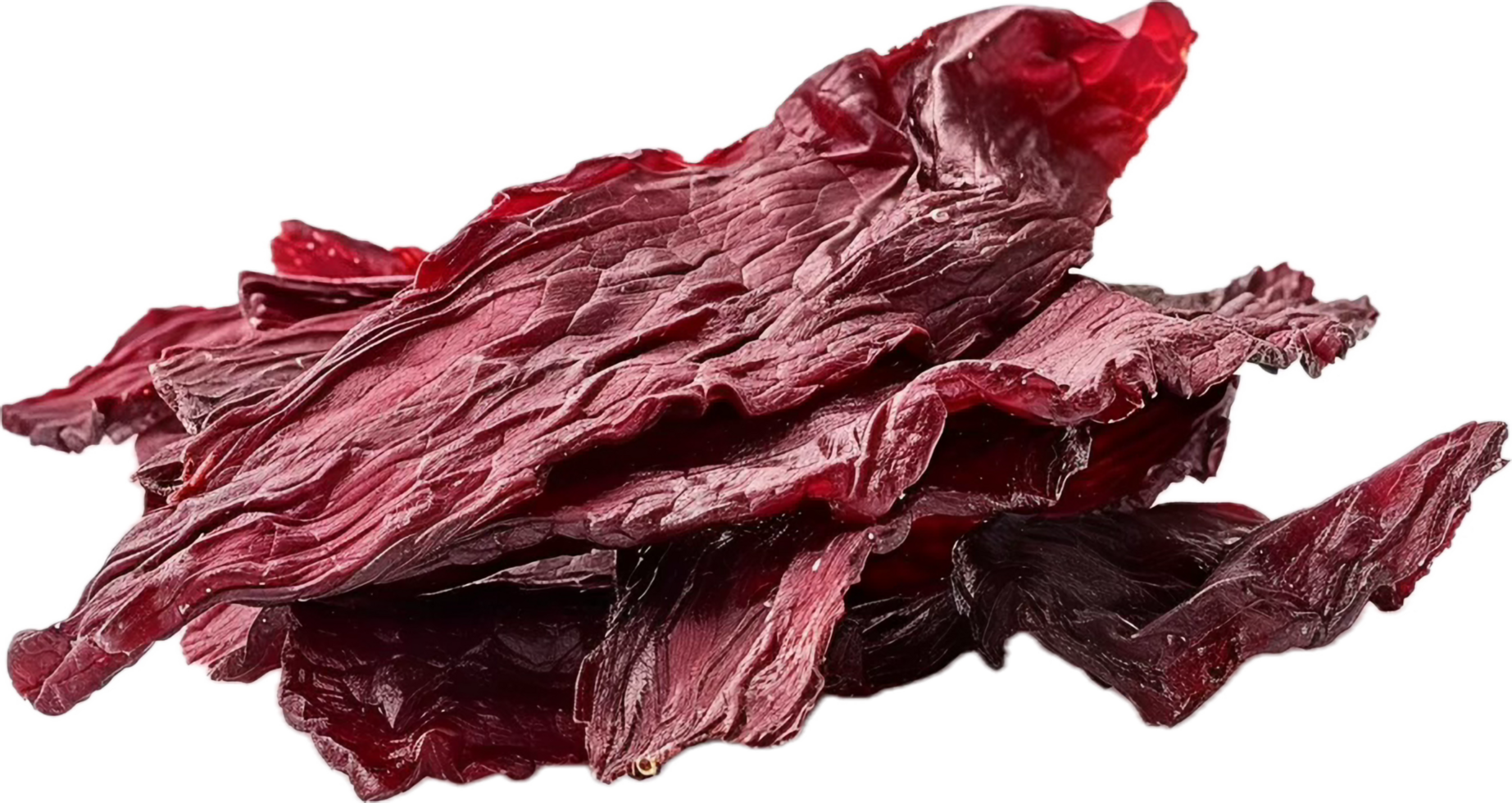 Piled Spicy Beef Jerky Slices. png
