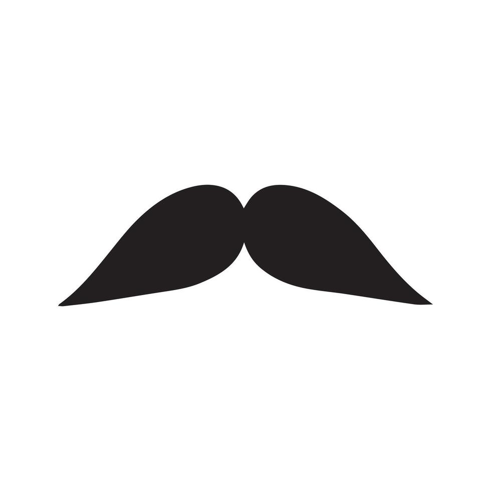 A mustache silhouette - mustache illustration in black and white vector