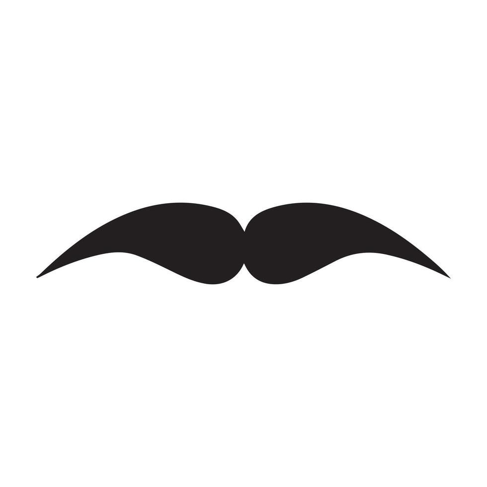 A mustache silhouette - mustache illustration in black and white vector