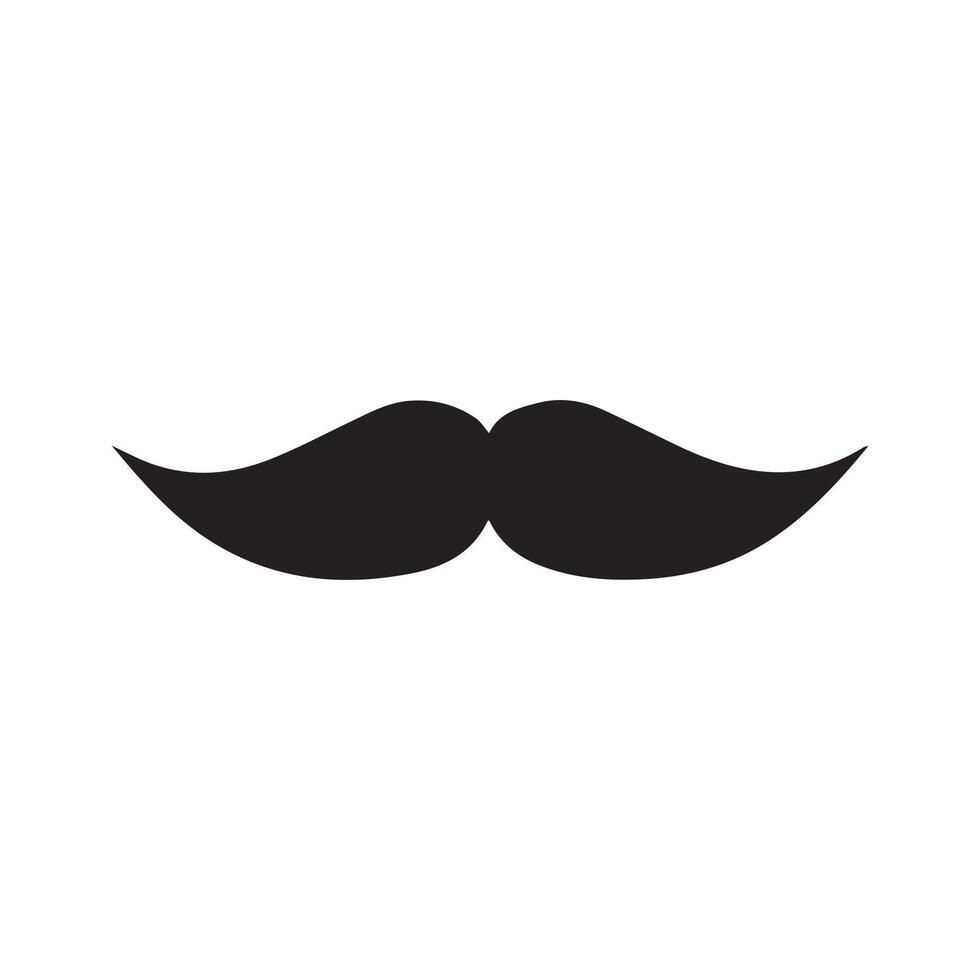 A mustache silhouette - mustache illustration in black and white vector