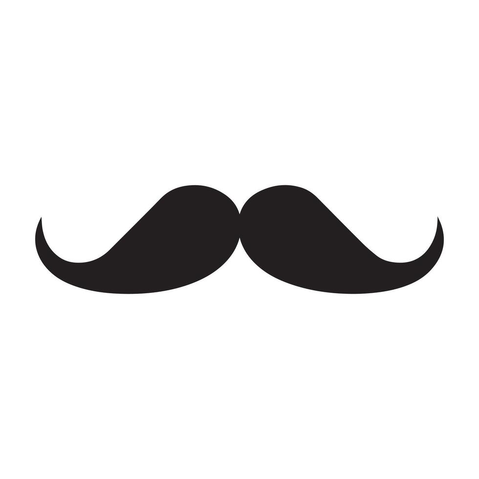 A mustache silhouette - mustache illustration in black and white vector