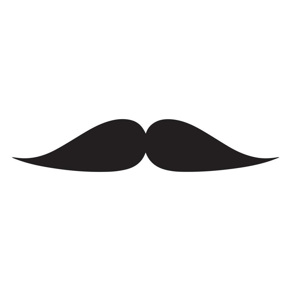A mustache silhouette - mustache illustration in black and white vector