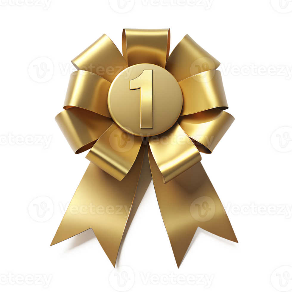 3d render of 1st prize bow isolated on background png