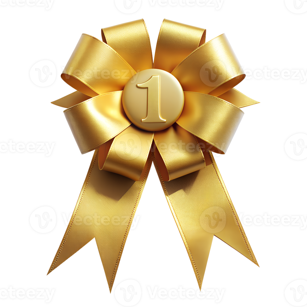 3d render of 1st prize bow isolated on background png