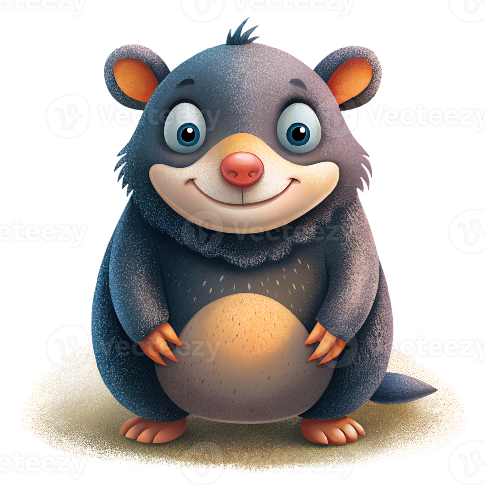 cute Mole isolated on background png