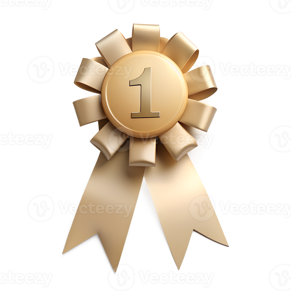 3d render of 1st prize bow isolated on background png