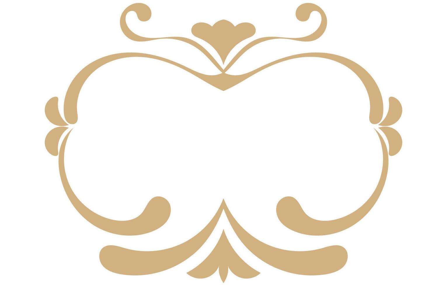 Golden vintage frame. Abstract frame. Graphic element. vector