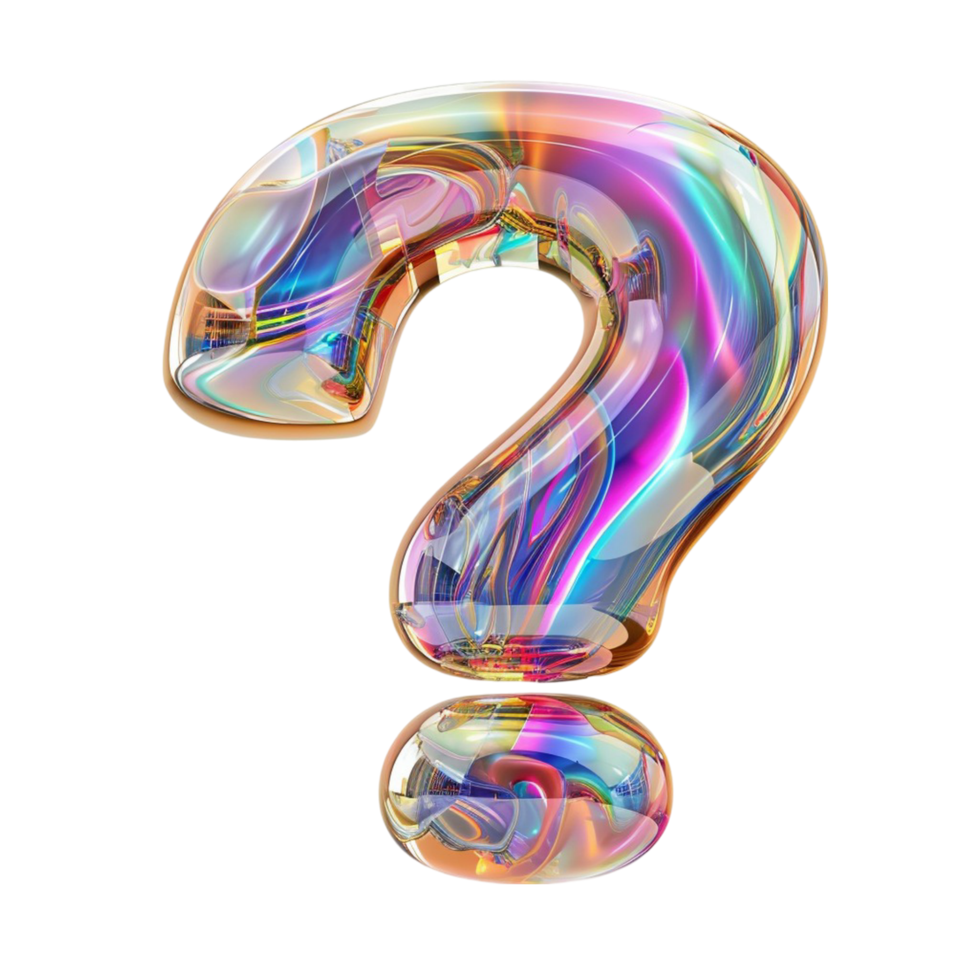 Colorful question mark on transparent background. 46337026 PNG