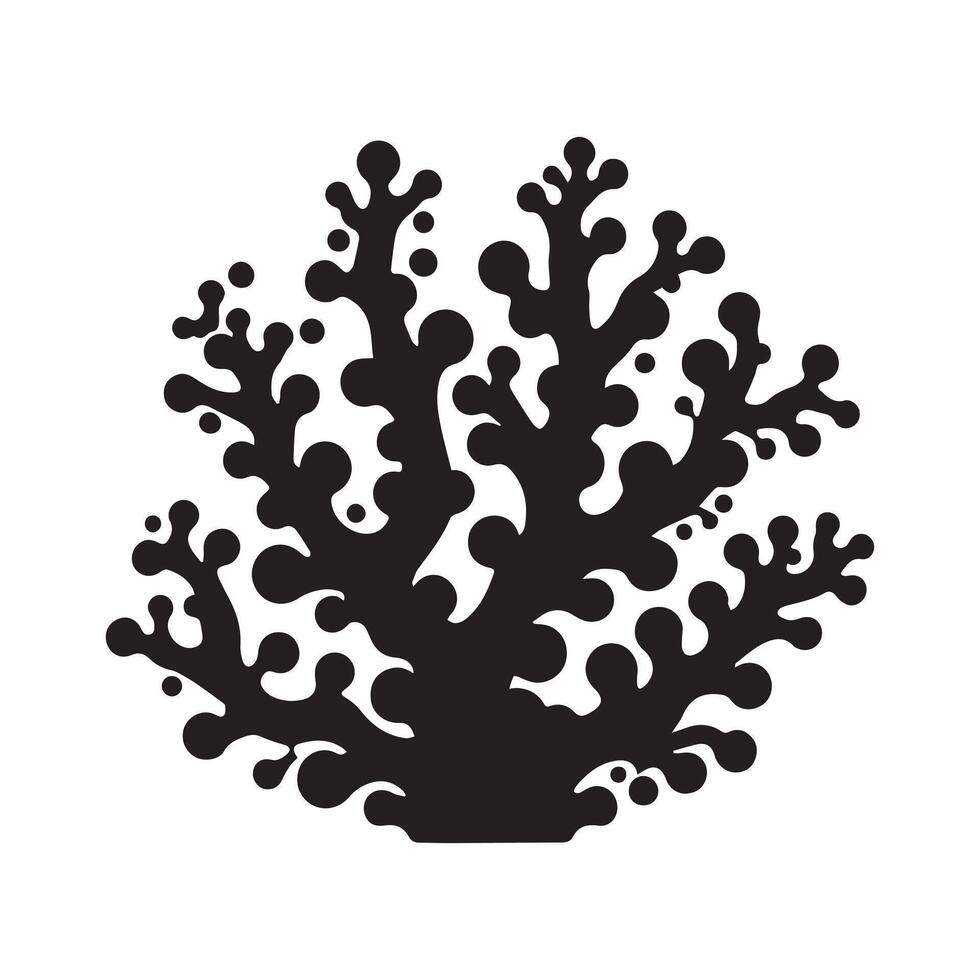 illustration of a Fox Coral silhouette vector