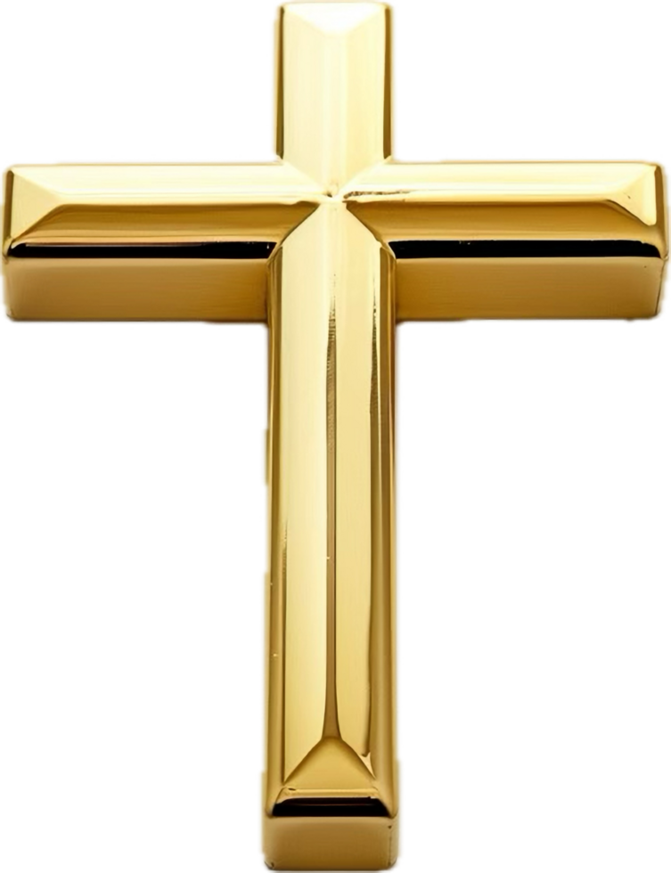 Golden Cross with Intricate Design. png