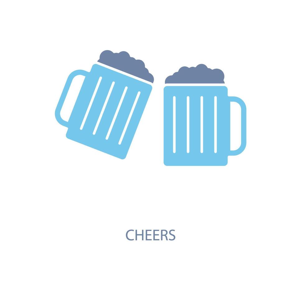 cheers concept line icon. Simple element illustration. cheers concept outline symbol design. vector