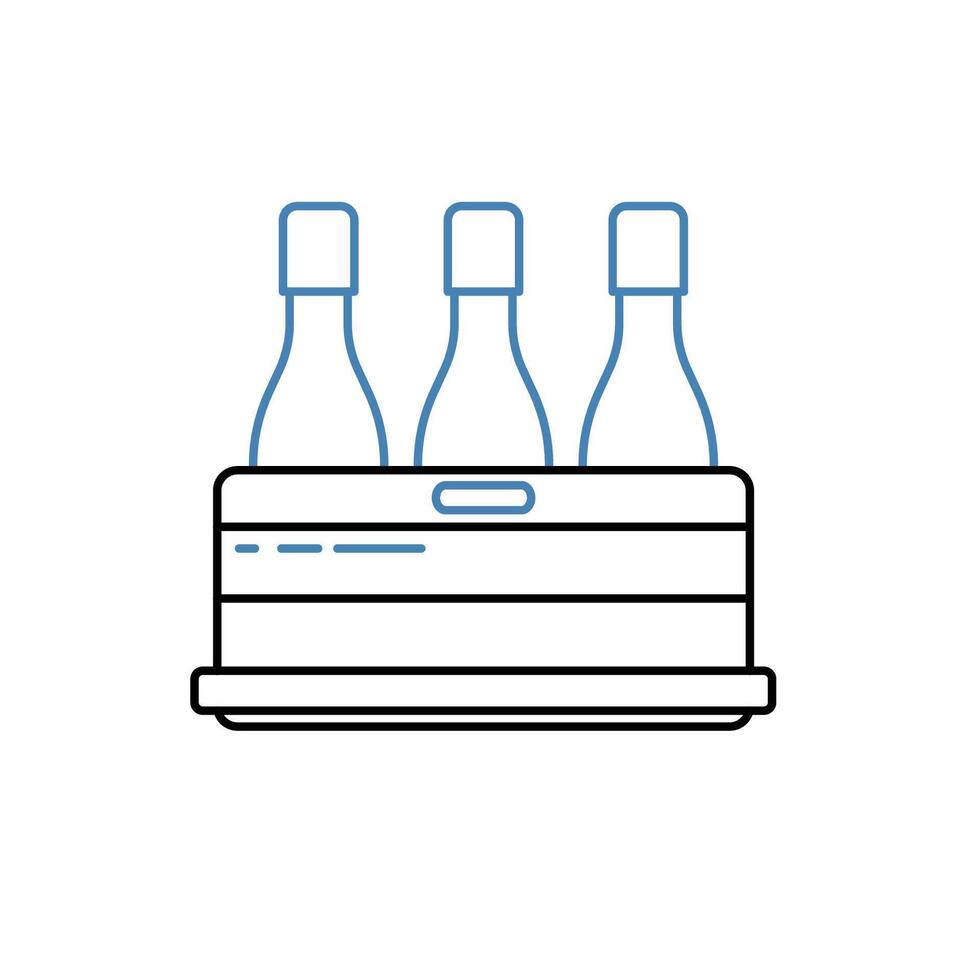 beer pack concept line icon. Simple element illustration. beer pack concept outline symbol design. vector