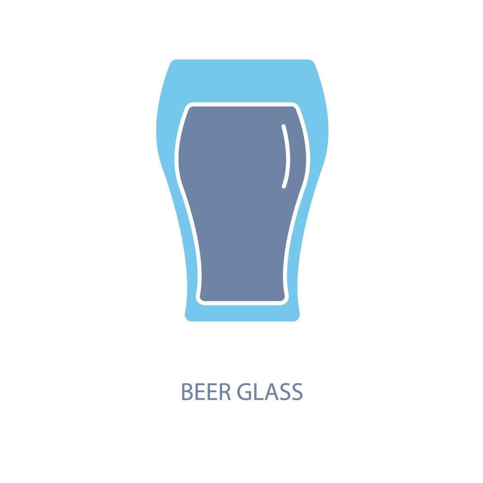 beer glass concept line icon. Simple element illustration. beer glass concept outline symbol design. vector
