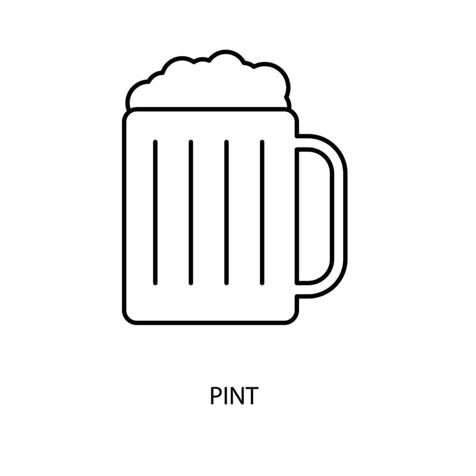 pint concept line icon. Simple element illustration. pint concept outline symbol design. vector