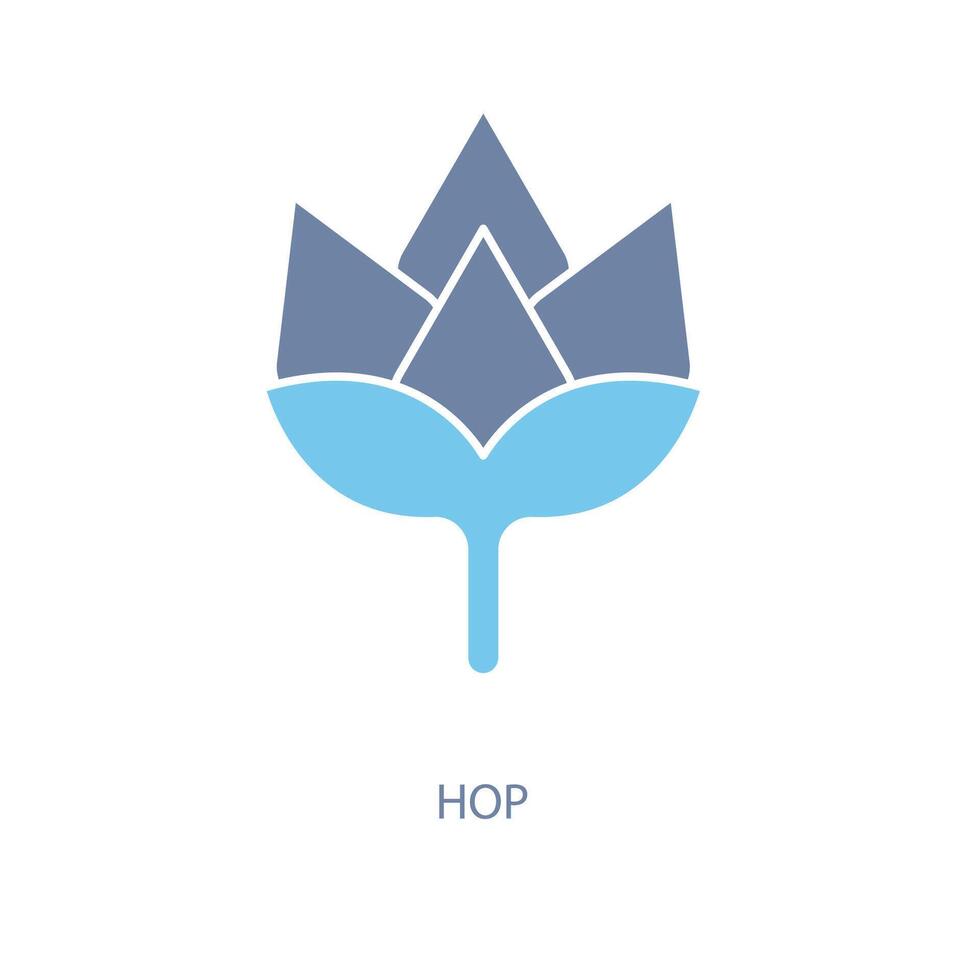 hop concept line icon. Simple element illustration. hop concept outline symbol design. vector