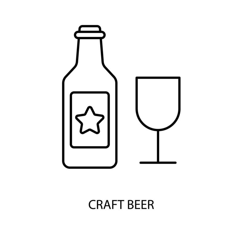 craft beer concept line icon. Simple element illustration. craft beer concept outline symbol design. vector