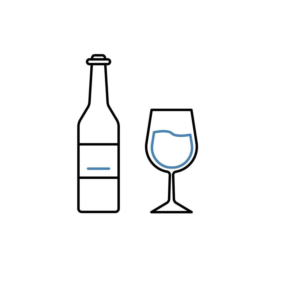beer bottle concept line icon. Simple element illustration. beer bottle concept outline symbol design. vector