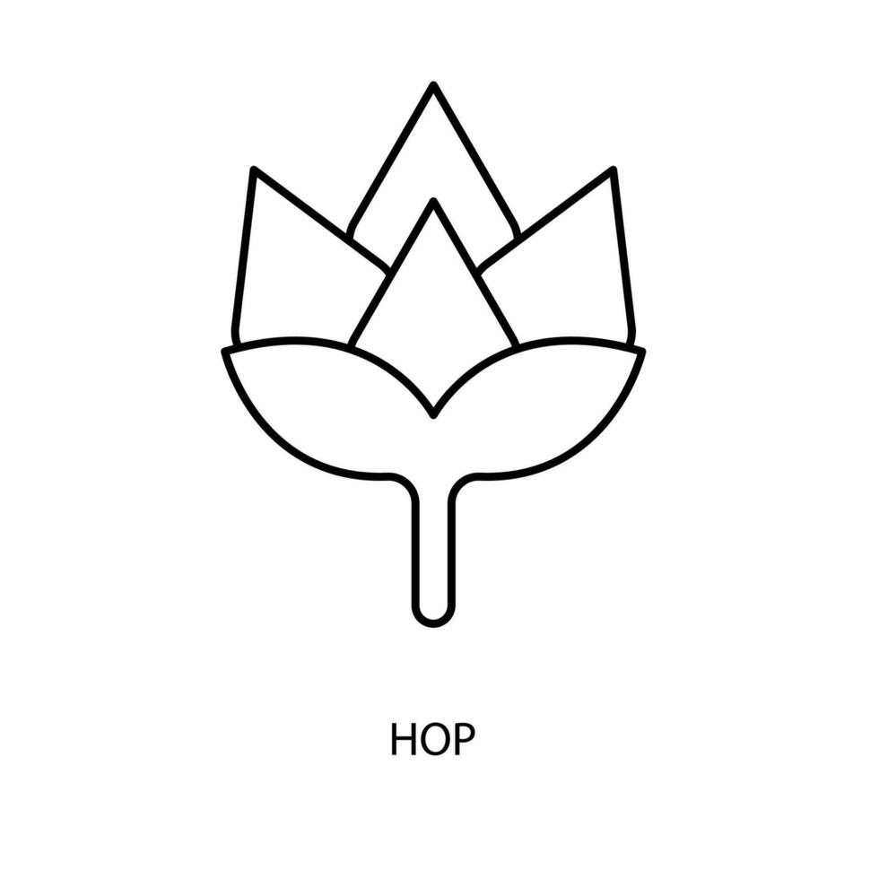 hop concept line icon. Simple element illustration. hop concept outline symbol design. vector