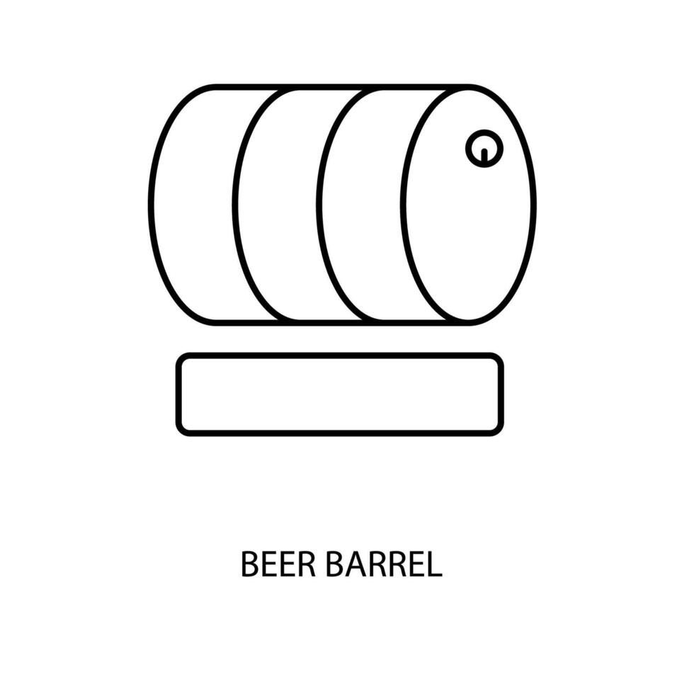 beer barrel concept line icon. Simple element illustration. beer barrel concept outline symbol design. vector