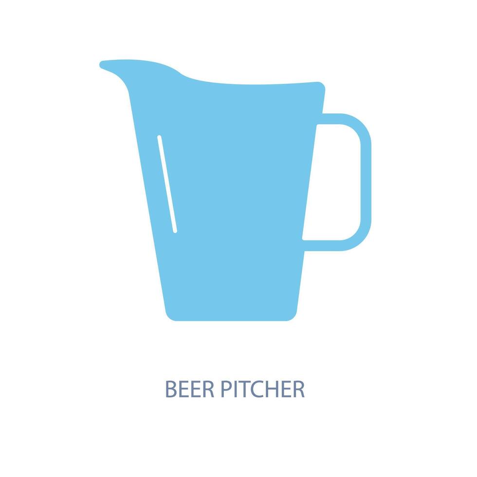 beer pitcher concept line icon. Simple element illustration. beer pitcher concept outline symbol design. vector