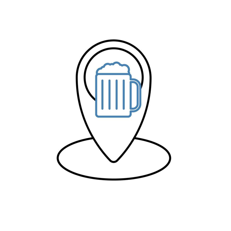 pub concept line icon. Simple element illustration. pub concept outline symbol design. vector