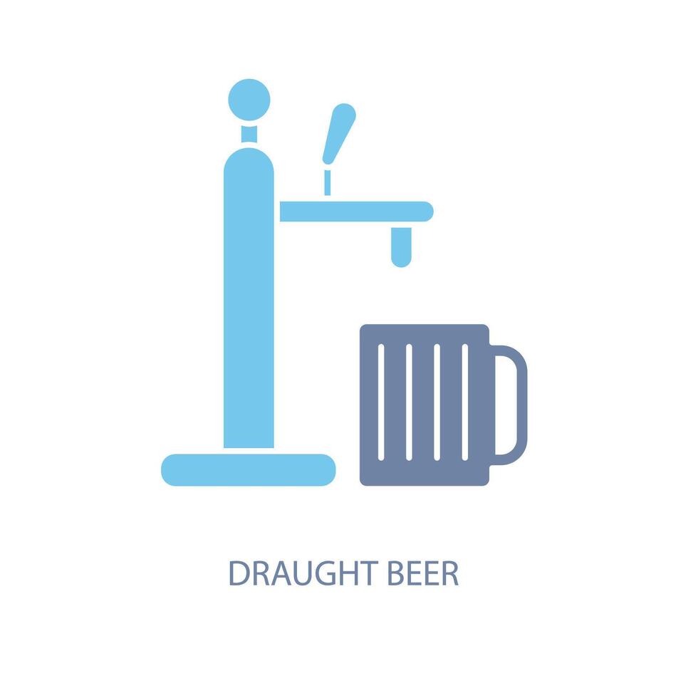 draught beer concept line icon. Simple element illustration. draught beer concept outline symbol design. vector